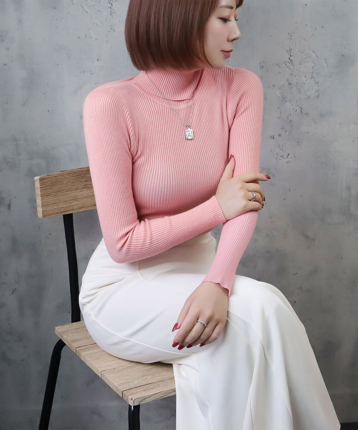 blackdia ocean ハイネック リブニット (9colors)