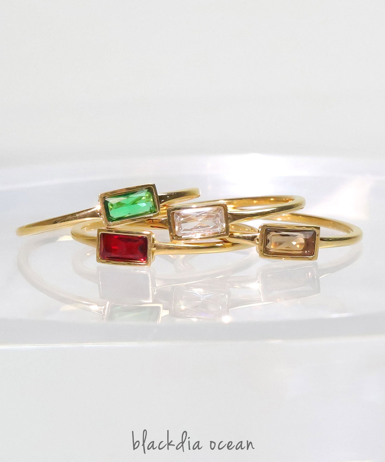 blackdia ocean ナロータイニー ストーンリング