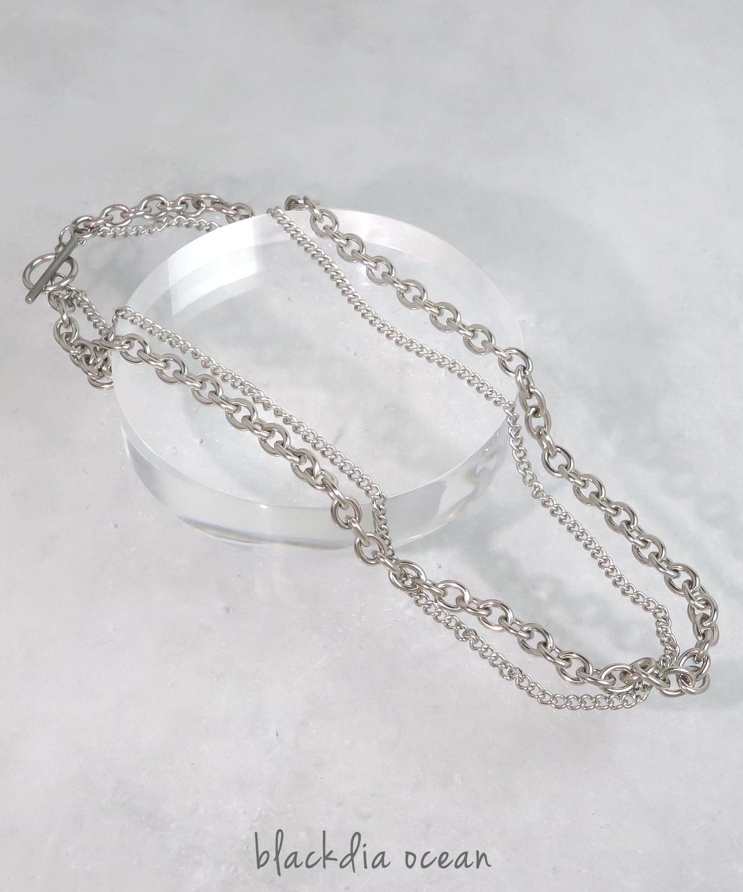 blackdia ocean マンテルダブルチェーンネックレス