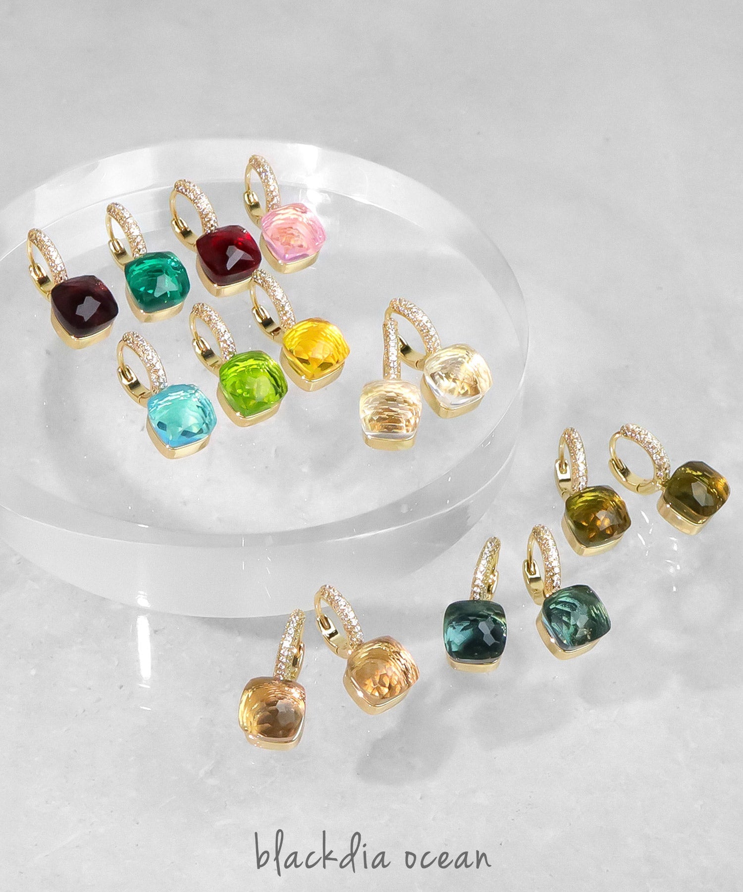 blackdia ocean ジルコニアクォーツピアス