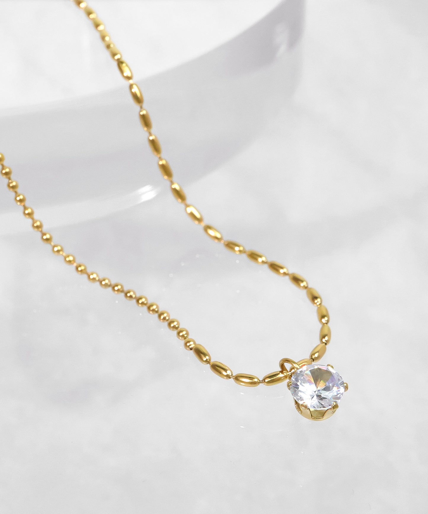 blackdia ocean ミックスチェーンカラットネックレス