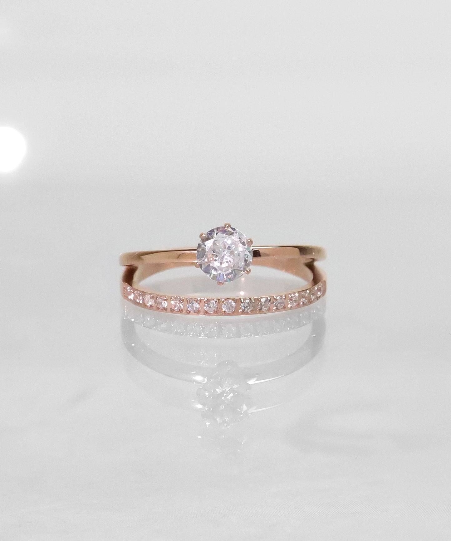 blackdia ocean カラットダブルラインリング