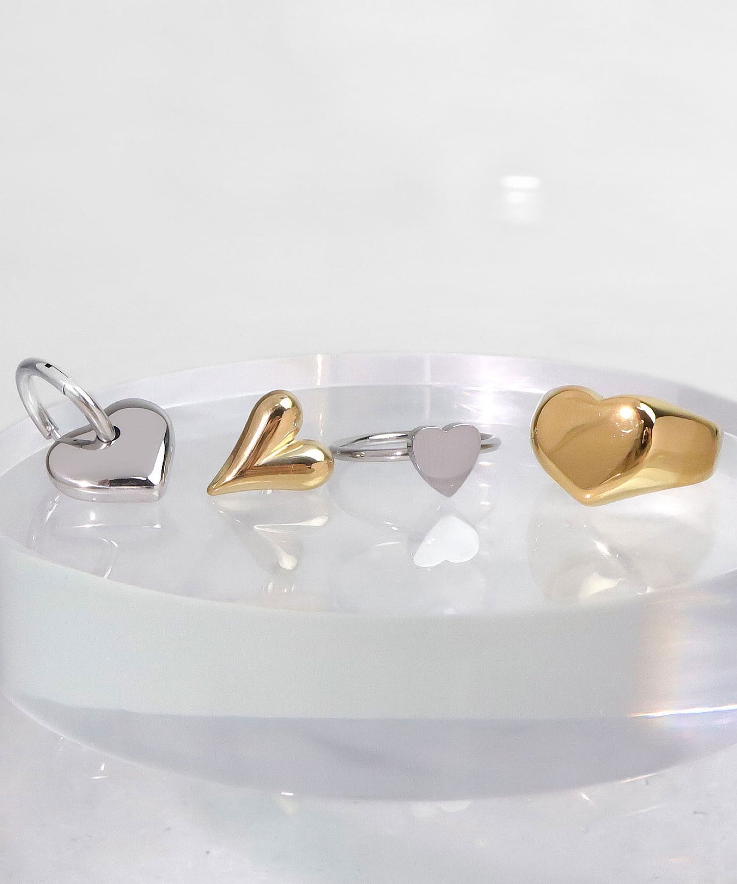 blackdia ocean 2wayハートピアス