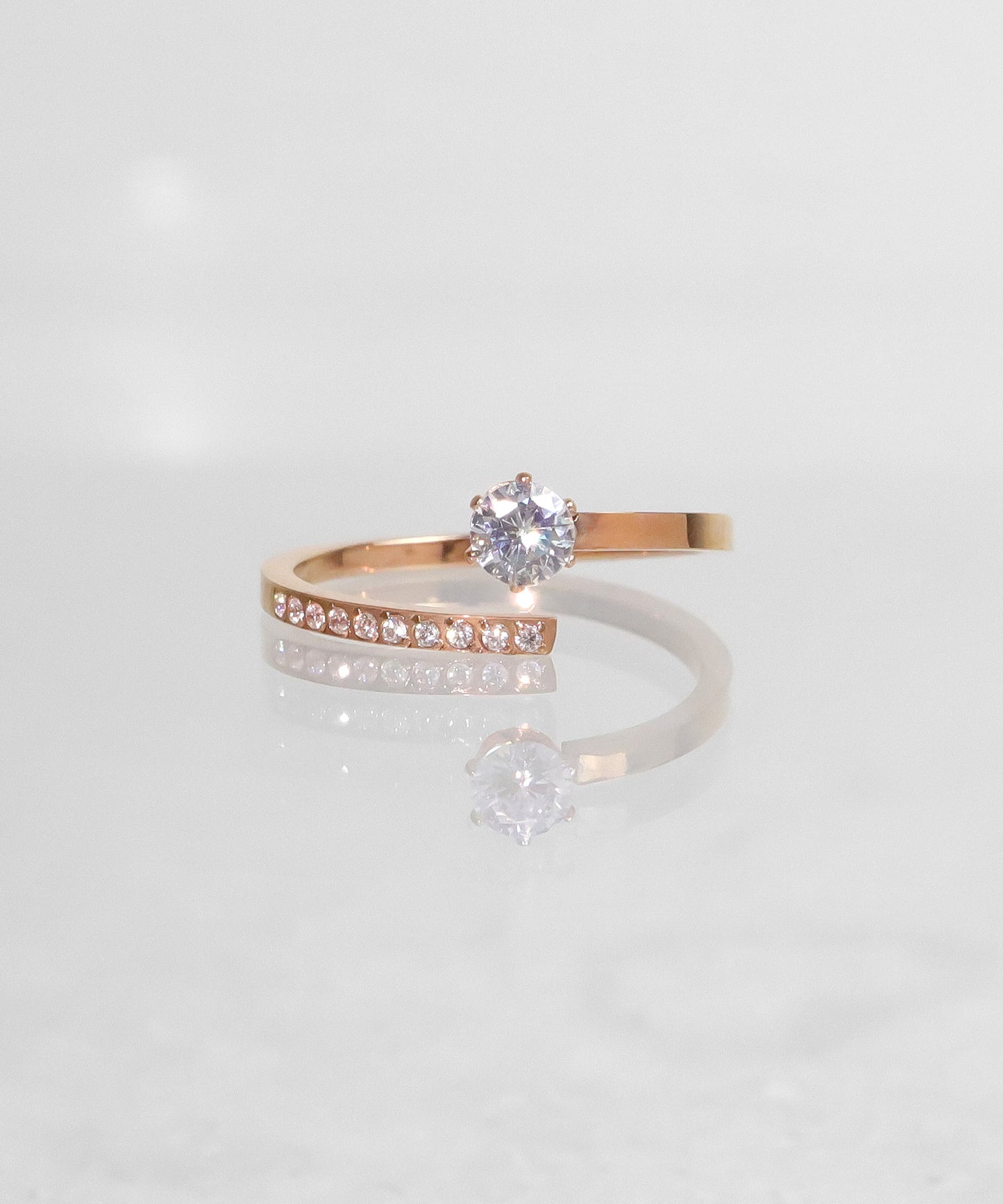 blackdia ocean CZオープンリング