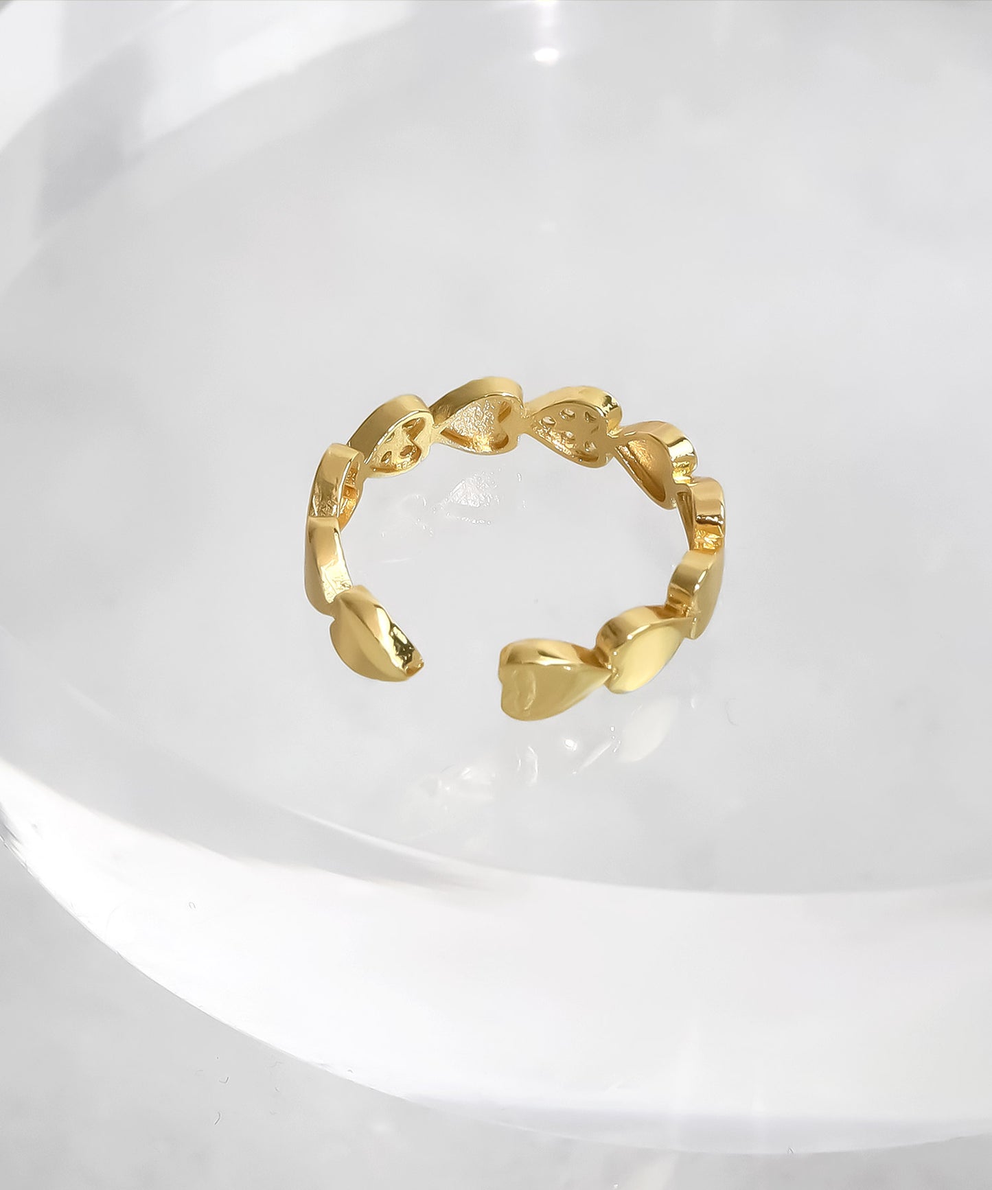 blackdia ocean ジルコニアハートラインリング