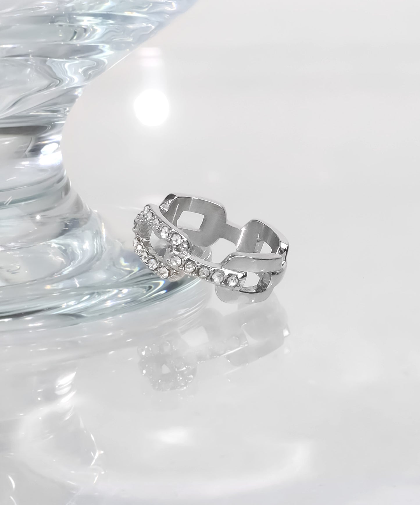 blackdia ocean デザイン ラインストーンリング