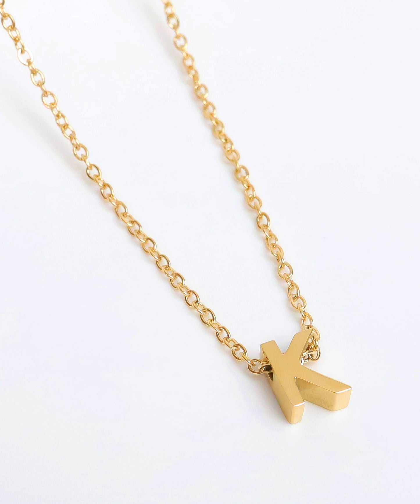 blackdia ocean 14KGPイニシャルネックレス