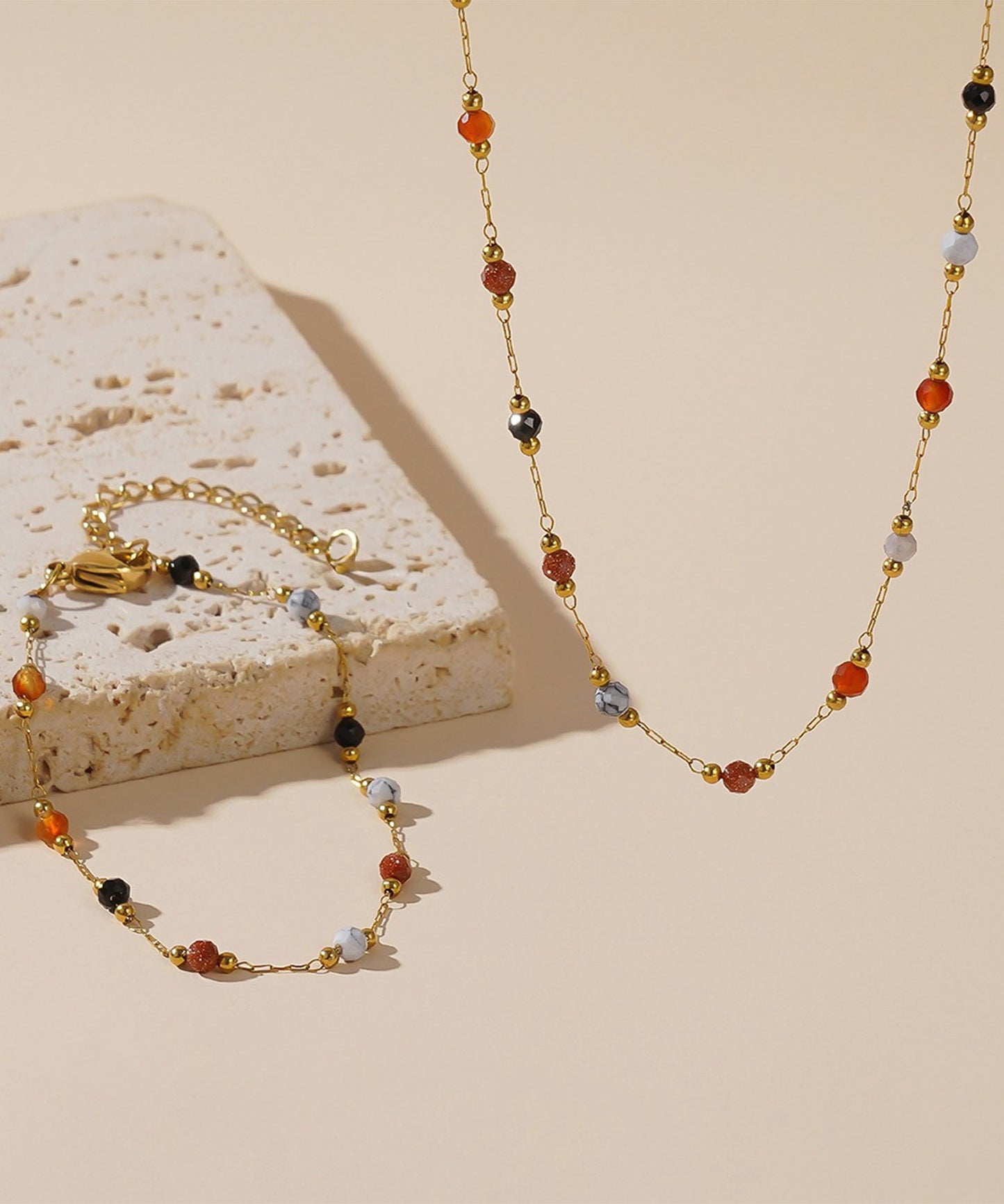 blackdia ocean 天然石ビーズブレスレット