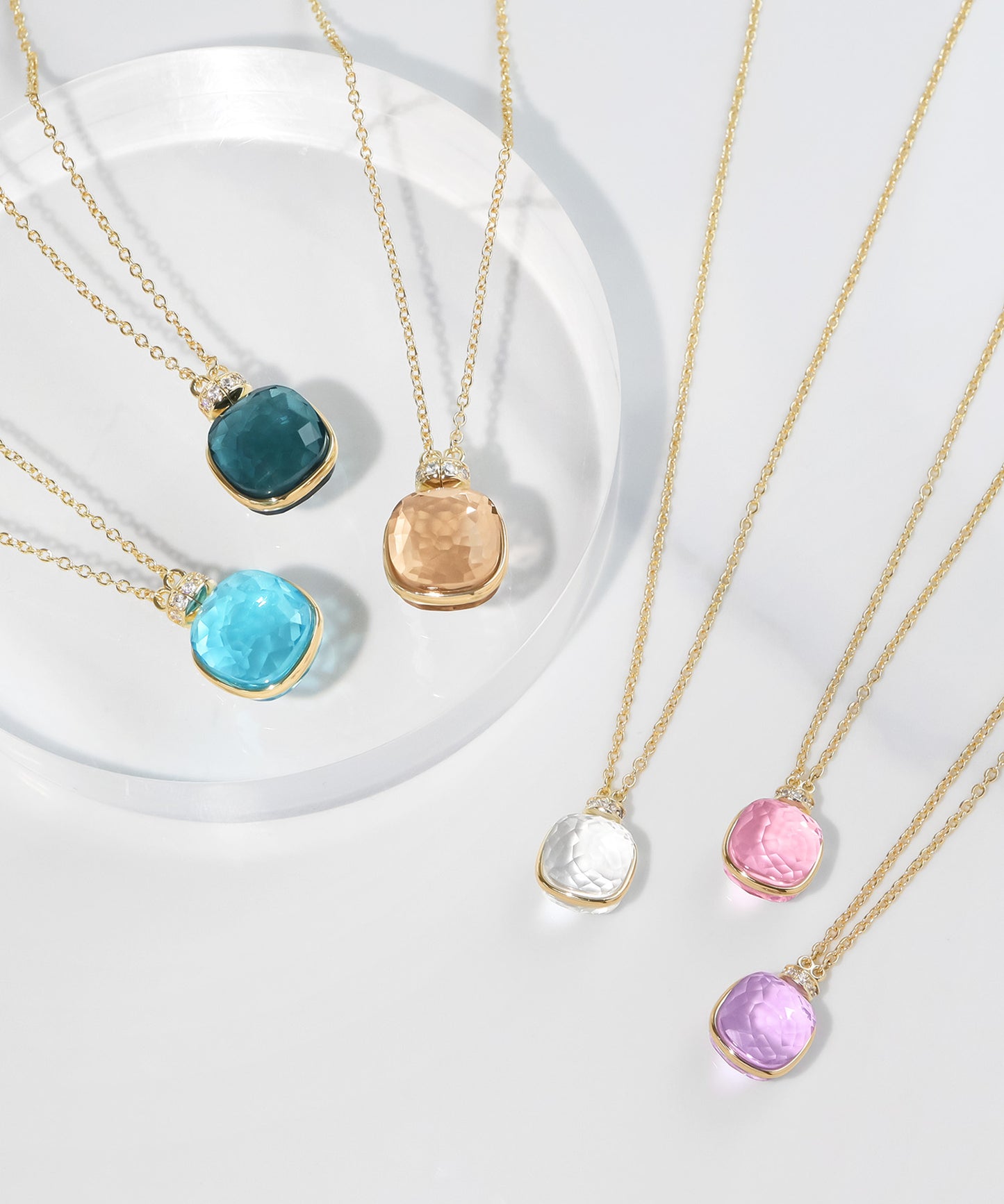 blackdia ocean ジルコニア クォーツボトル ネックレス( 2size / 10color )