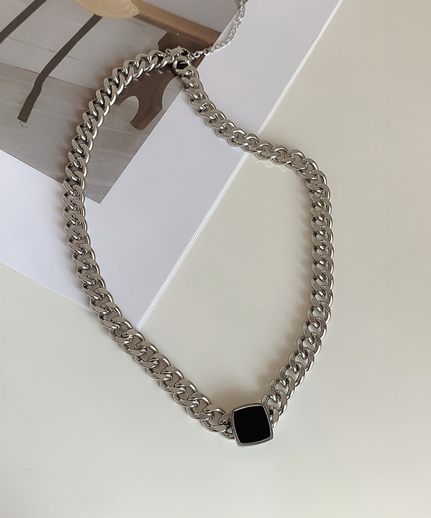 blackdia ocean ブラックスクエア チェーンネックレス