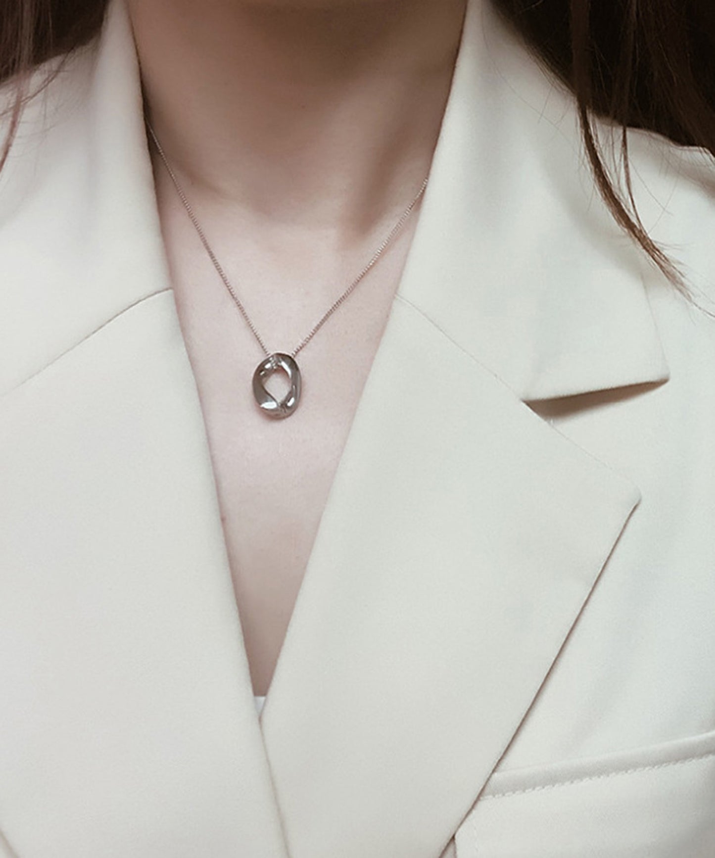 blackdia ocean ツイストリング チェーンネックレス