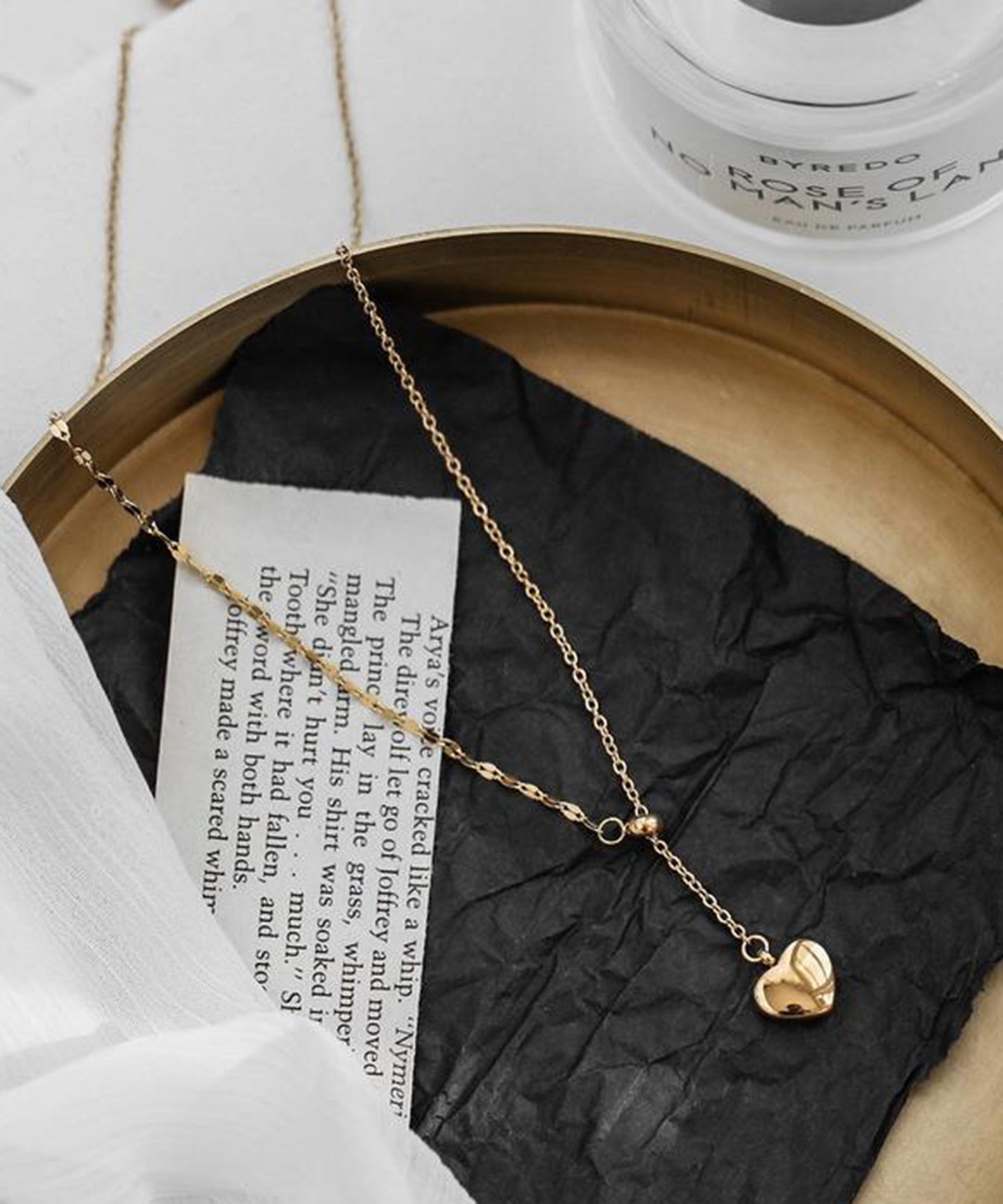 【今週末限定価格】blackdia ocean ラリエットハートチャームネックレス