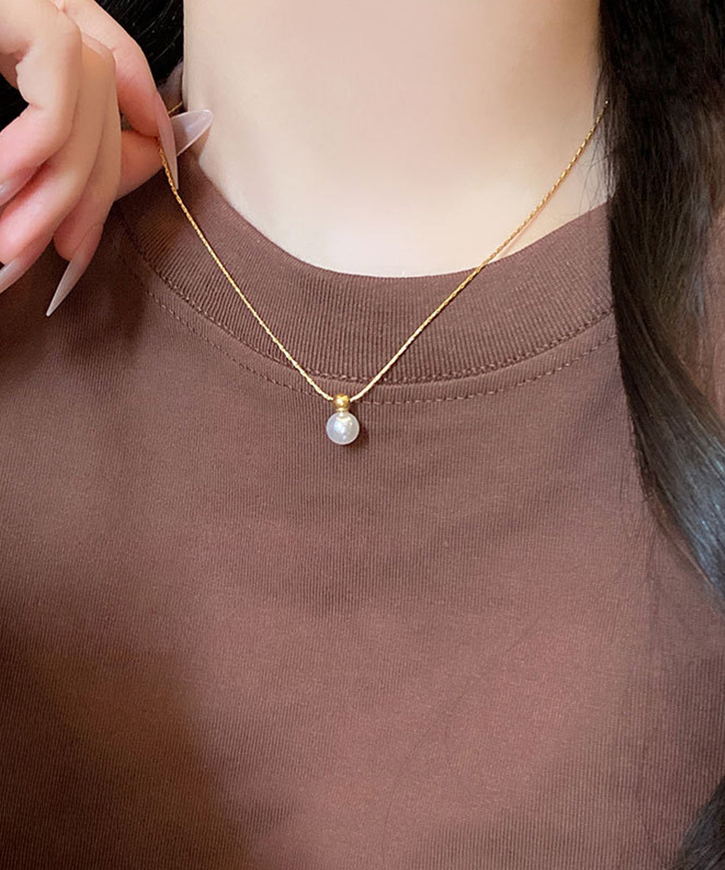 blackdia ocean ボール&パールネックレス