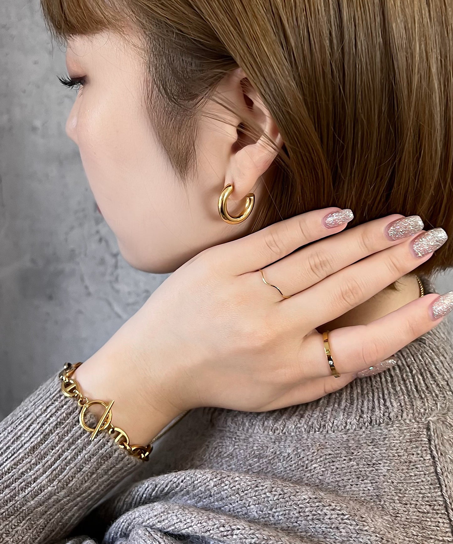 blackdia ocean Cシェイプピアス