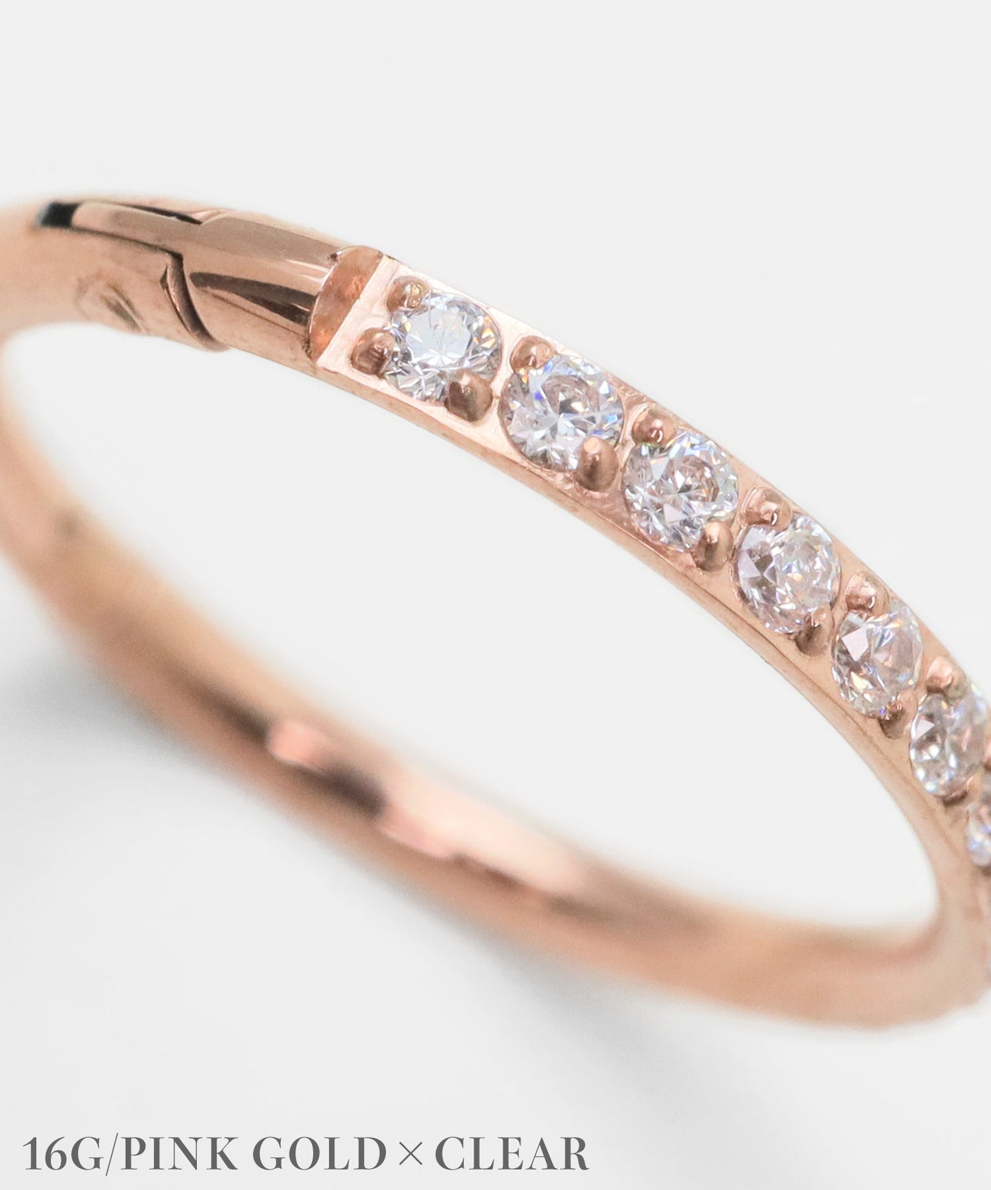 blackdia ocean カラー ジルコニア フープボディピアス 片耳