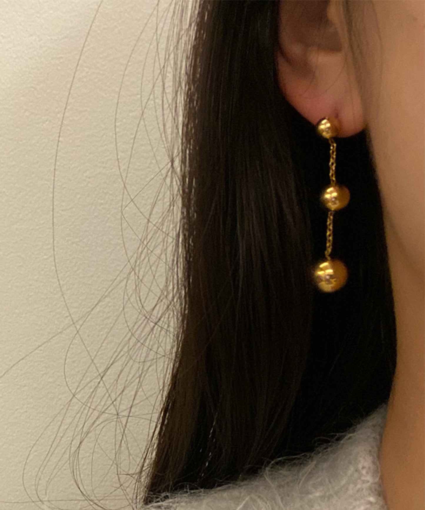 blackdia ocean トリプルボールチェーンピアス