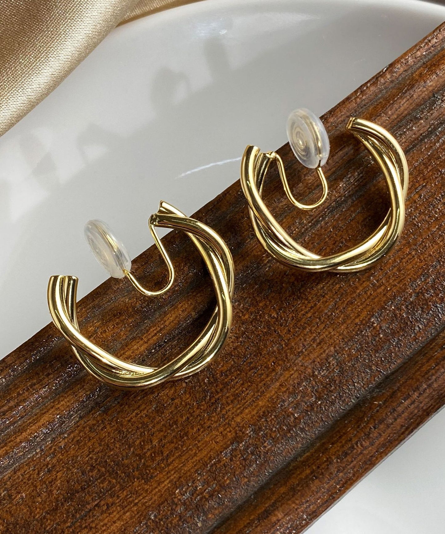 blackdia ocean ダブルツイストフープピアス/イヤリング