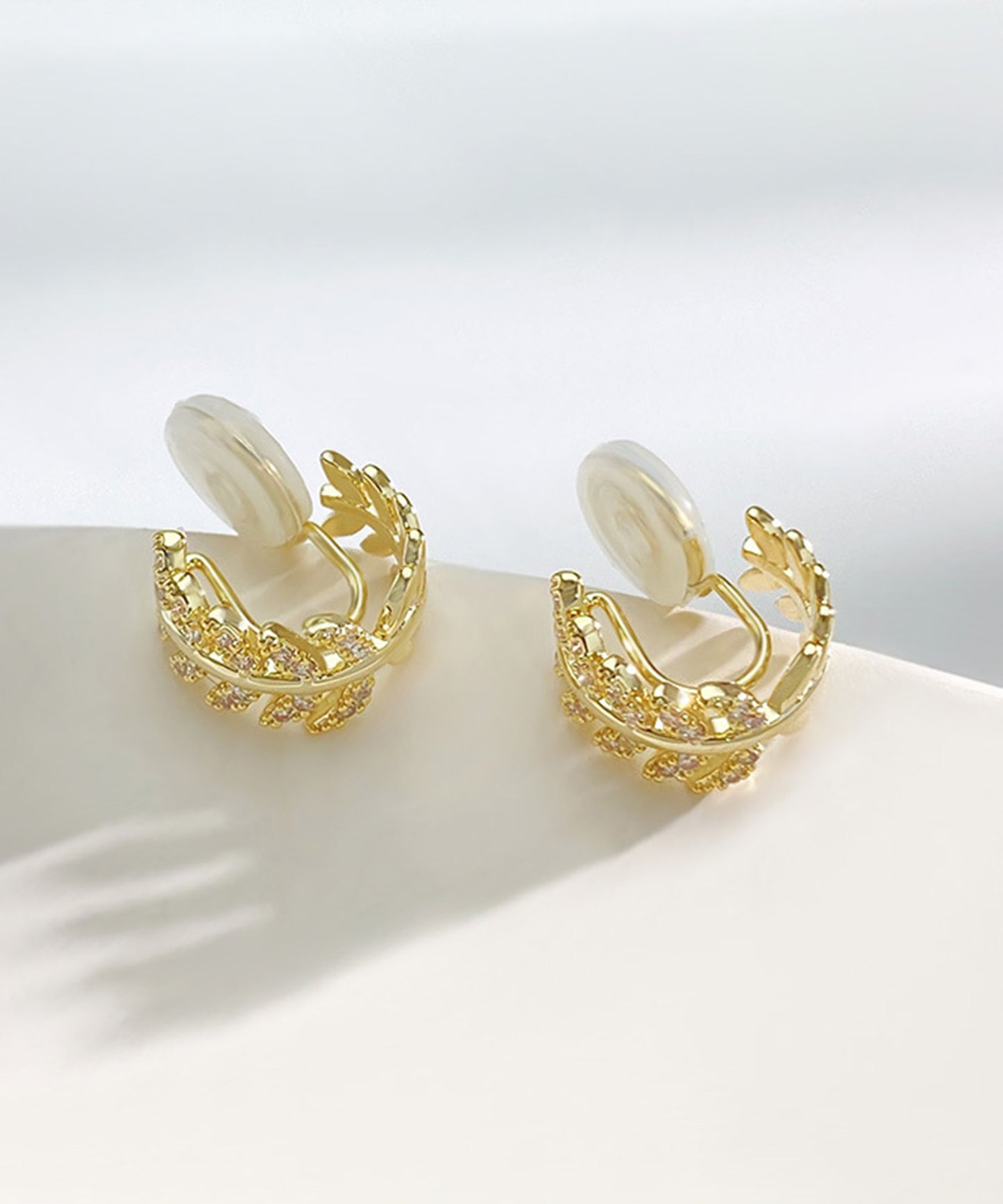 blackdia ocean ジルコニア リーフフープ ピアス/イヤリング