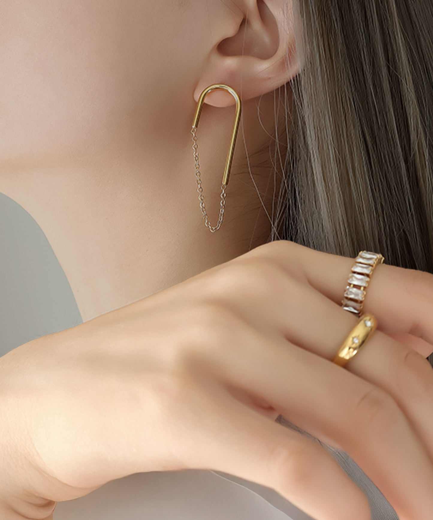 blackdia ocean レクタングル チェーンピアス