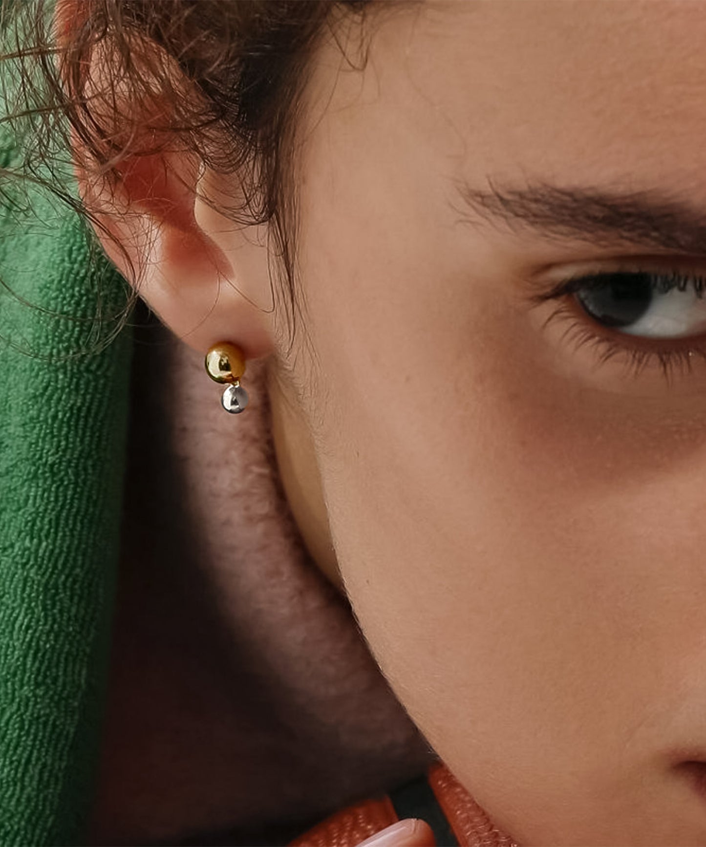 blackdia ocean バイカラー スウィングボールピアス