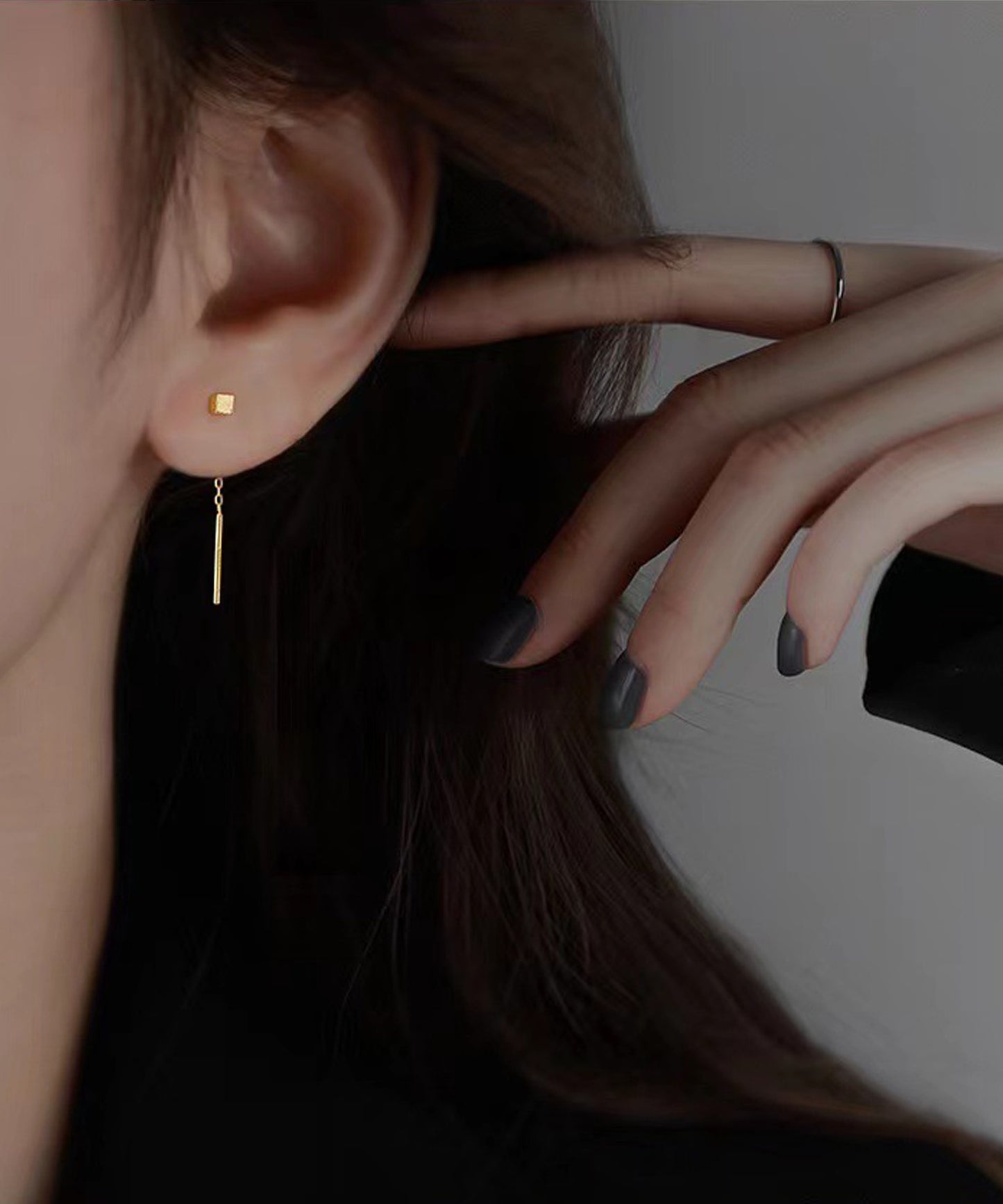 blackdia ocean スクエア チェーンピアス silver925