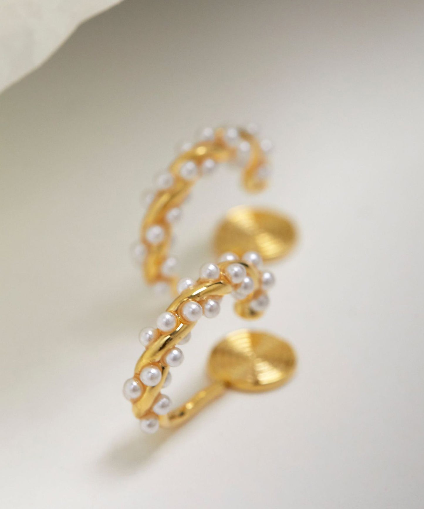 blackdia ocean パールラインツイストフープピアス/イヤリング