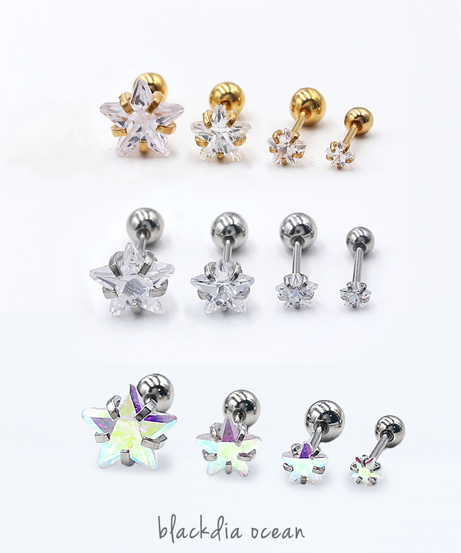 blackdia ocean つけっぱなしOK スクリューピアス