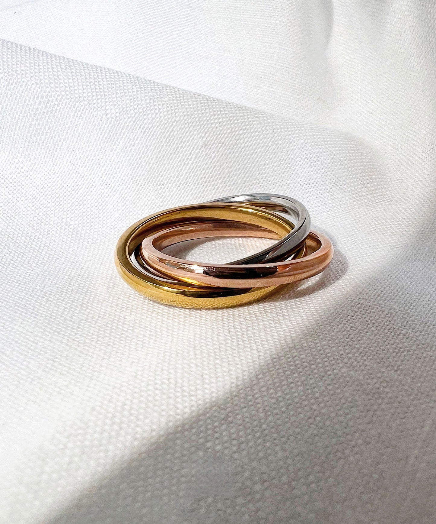 blackdia ocean ステンレス三連リング