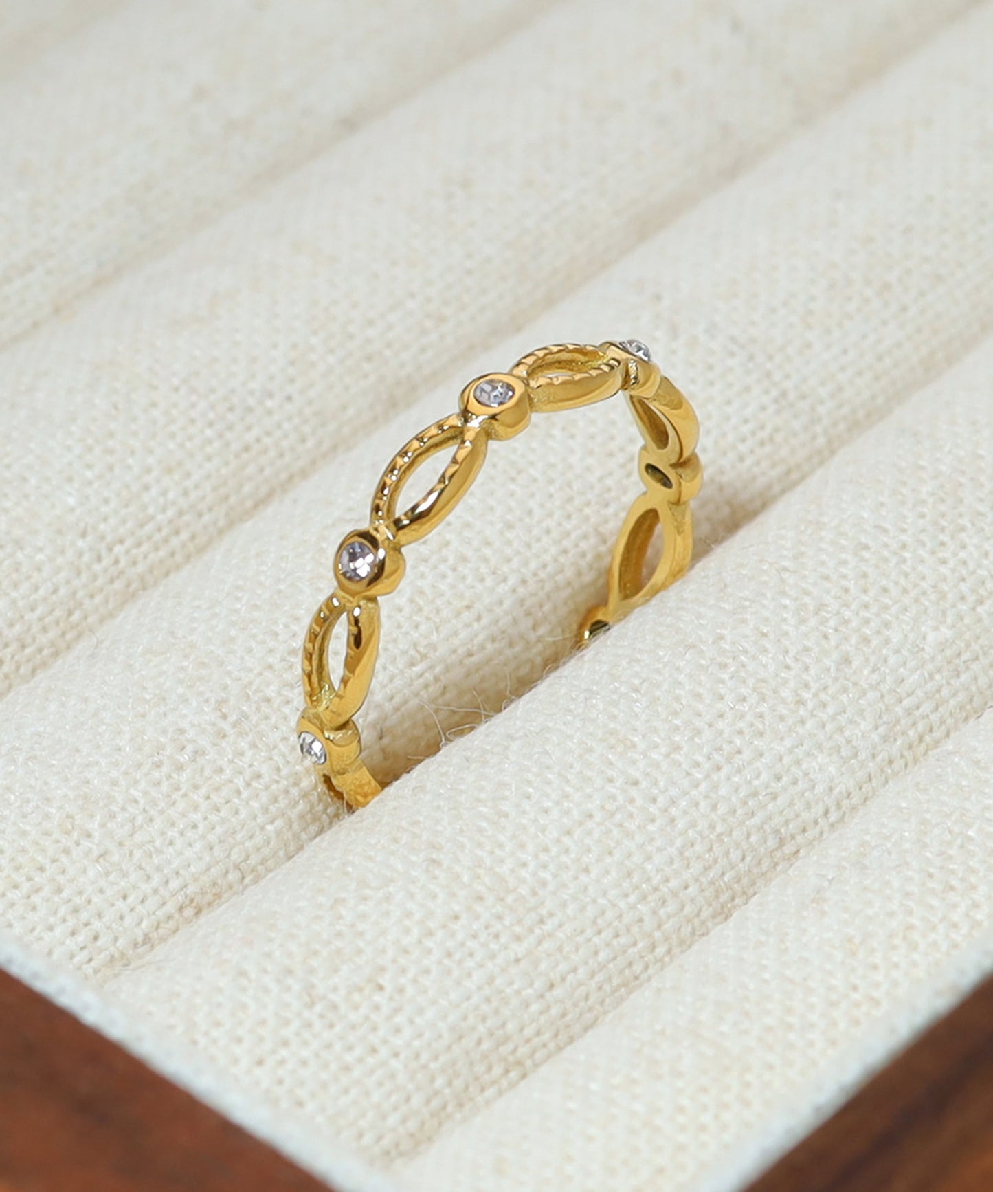 blackdia ocean インフィニティ ラインストーン リング