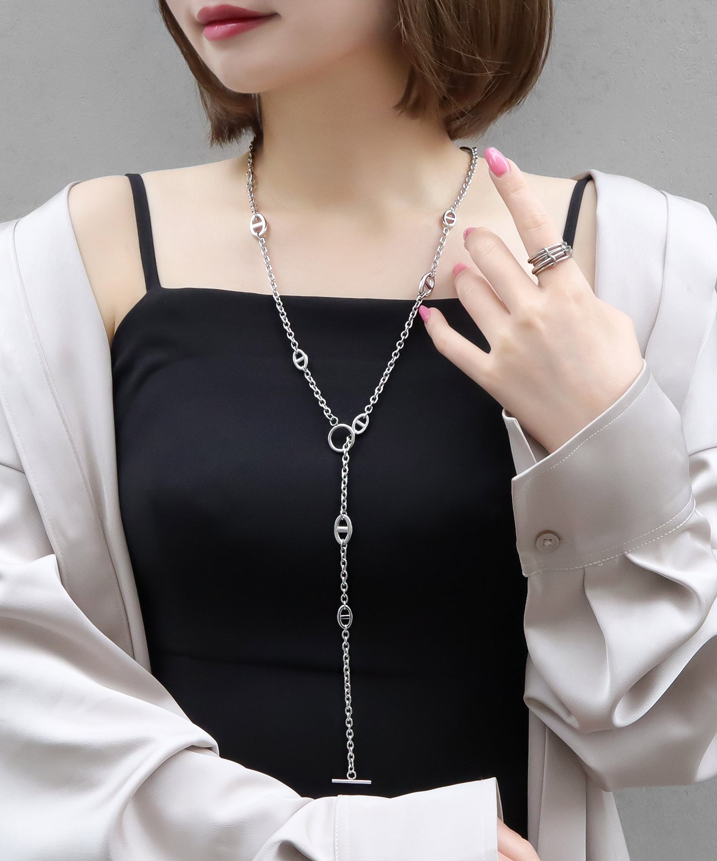 blackdia ocean ポイントアンカーロングネックレス