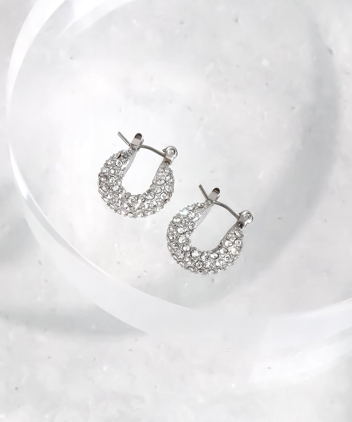 blackdia ocean ジルコニア チャビーフープ ピアス