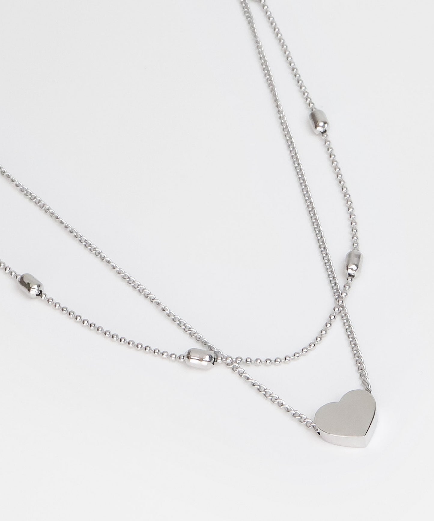 blackdia ocean ハートモチーフ ダブルチェーンネックレス