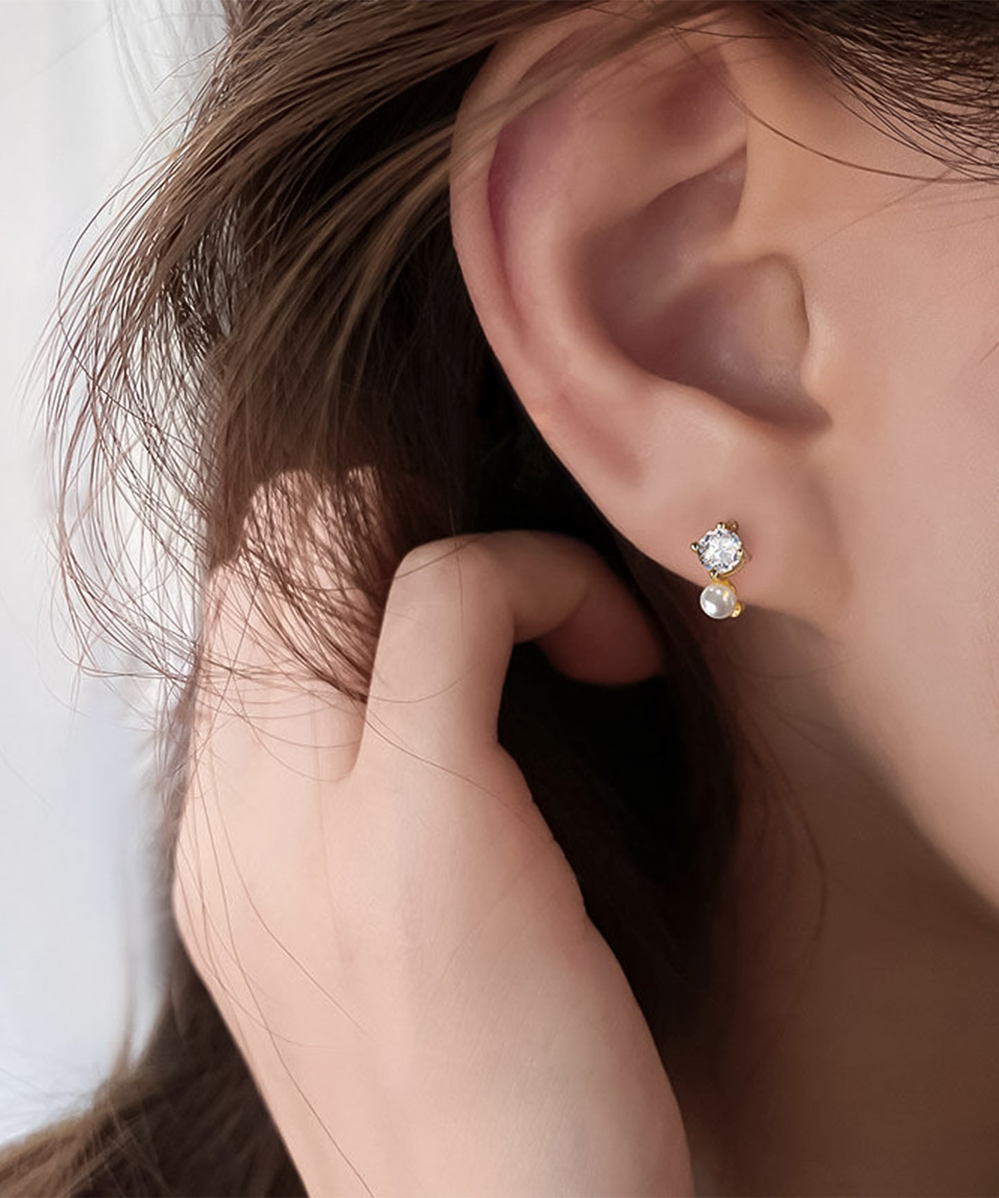 blackdia ocean パール&ジルコニア フープピアス