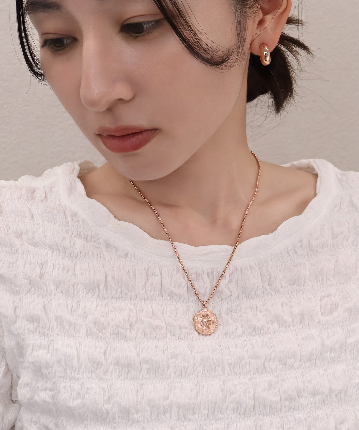 blackdia ocean コイン アクセントチェーンネックレス