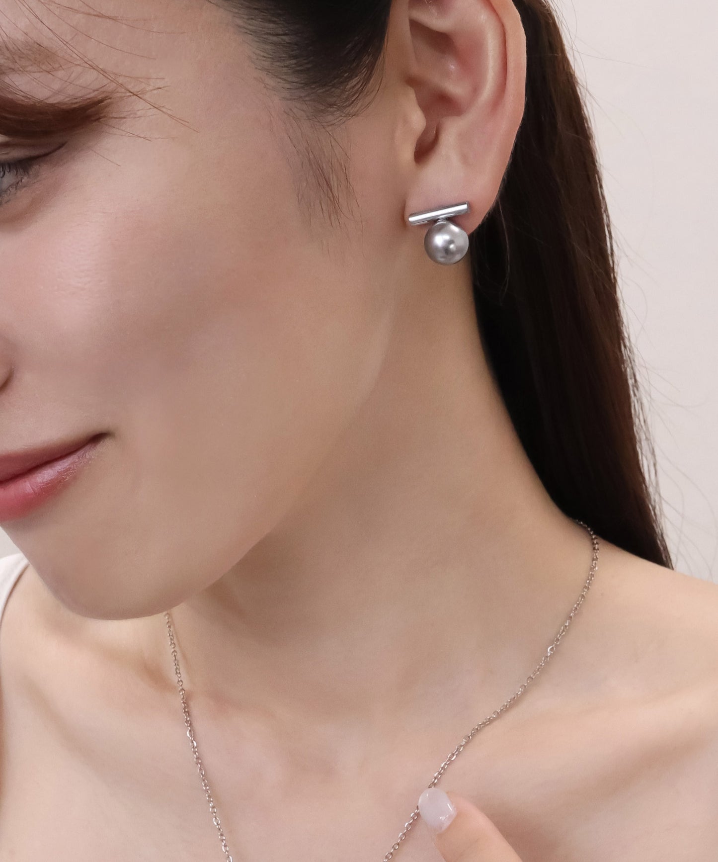 blackdia ocean メタルバー パールピアス/イヤリング (5color)