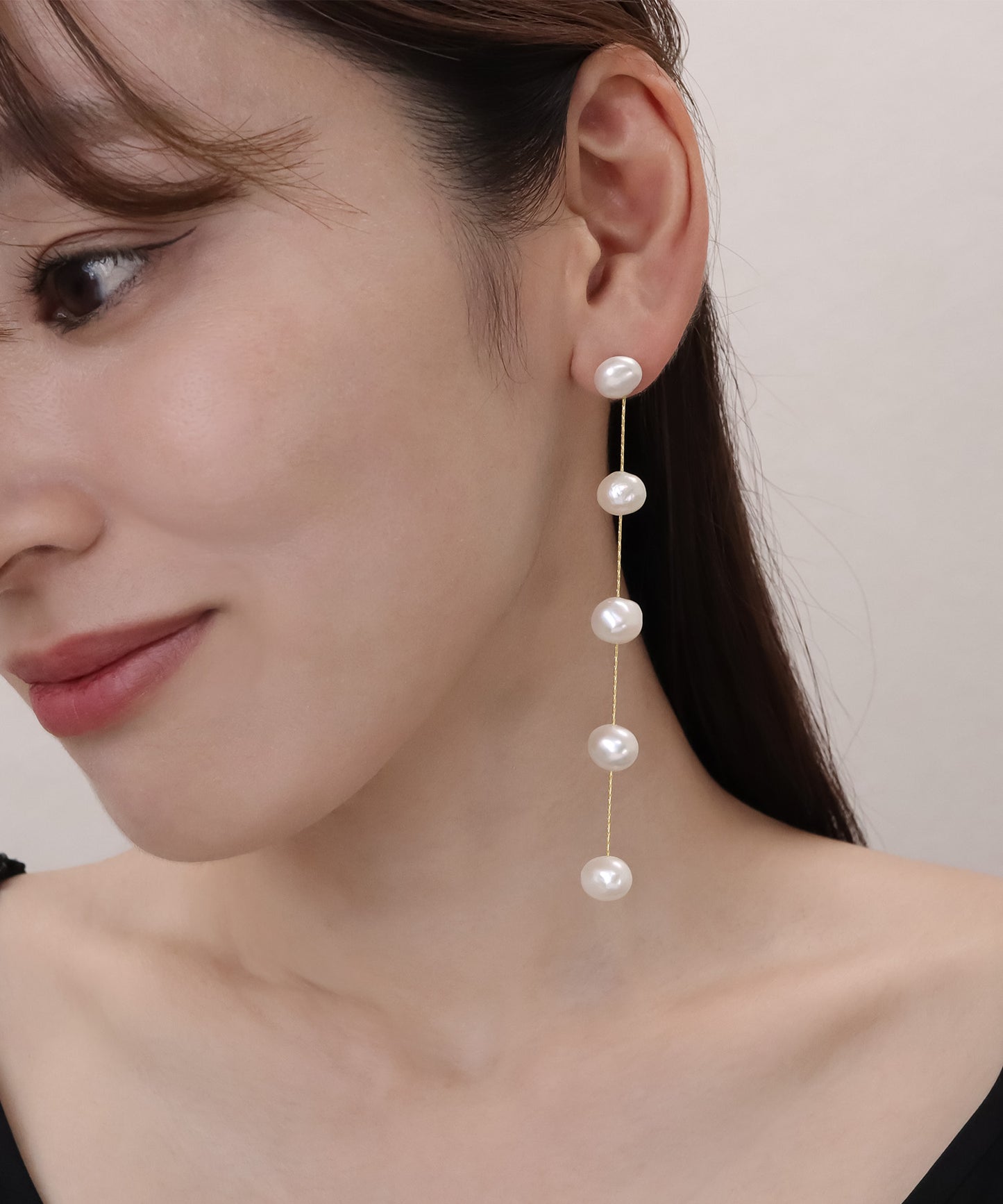 blackdia ocean バロックパール チェーンピアス/イヤリング