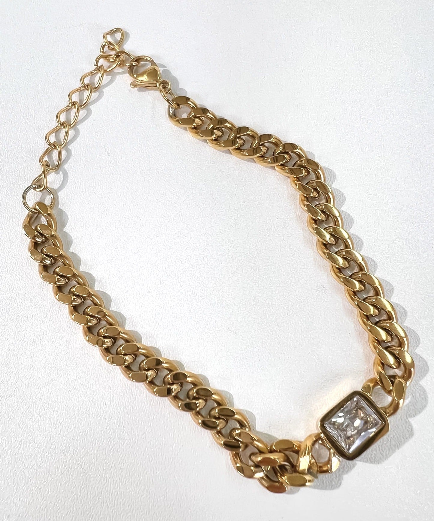 blackdia ocean スクエアカラージルコニアチェーンブレスレット