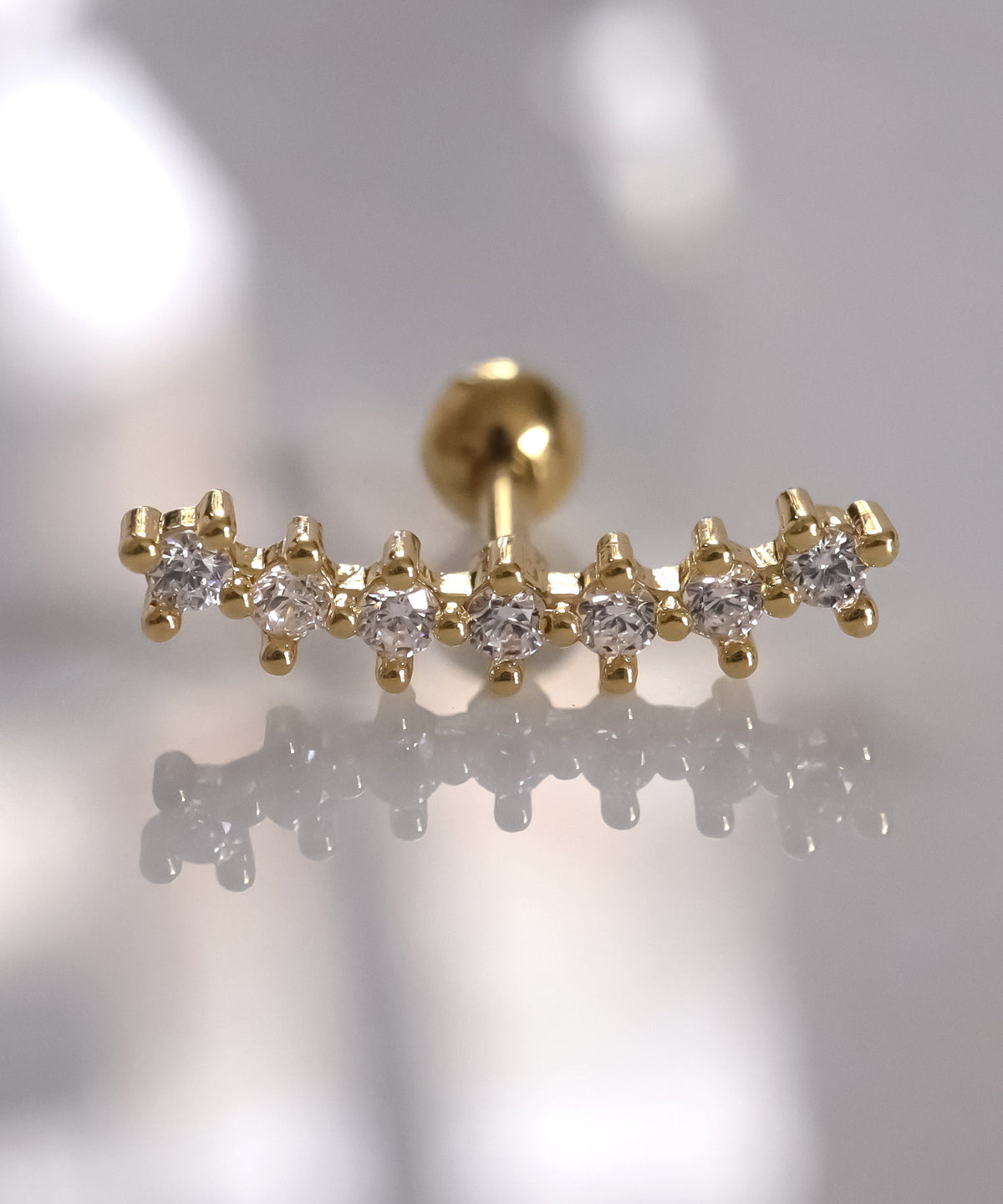 neima カーブライン cz ボディピアス (片耳)