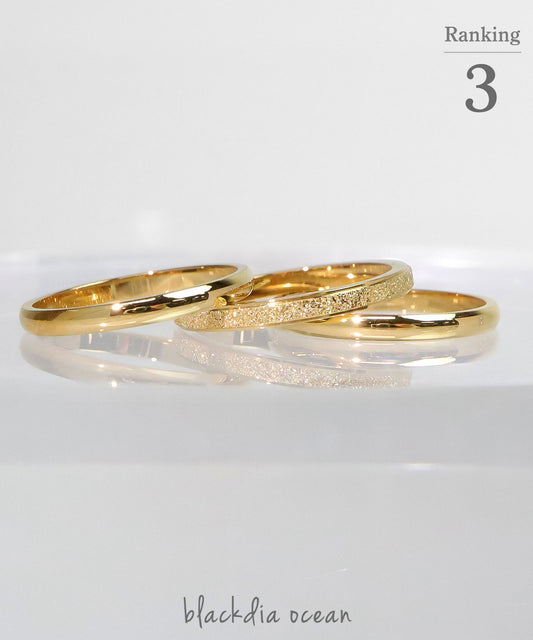 blackdia ocean グリッターシンプル3点リング