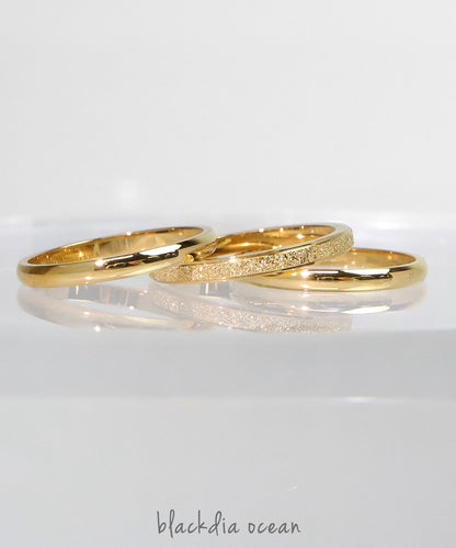 【今週末限定価格】blackdia ocean グリッターシンプル3点リング