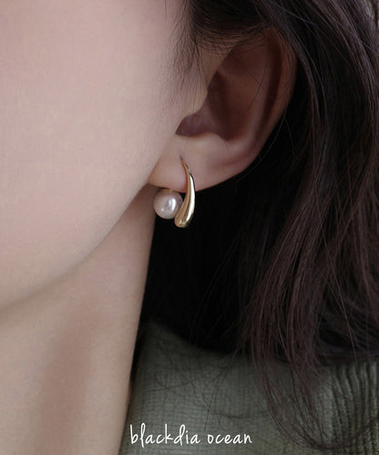 【今週末限定価格】blackdia ocean パールフックピアス