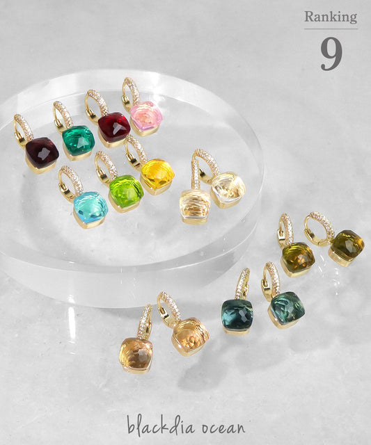 【SALE¥2,990→¥1,990】blackdia ocean ジルコニアクォーツピアス