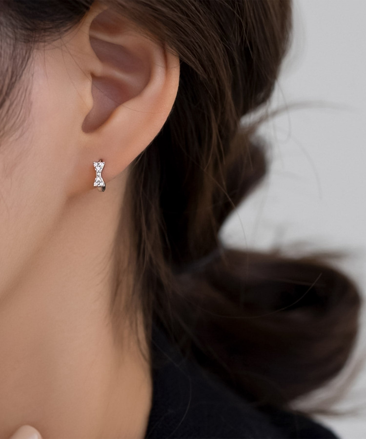 blackdia ocean ミニリボン フープピアス