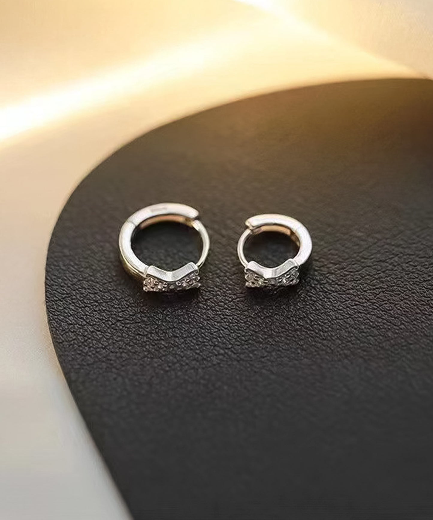 【今週末限定価格】blackdia ocean ミニリボン フープピアス