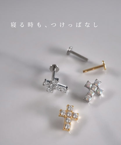 neima czクロス ラブレットピアス F136 チタン (片耳)