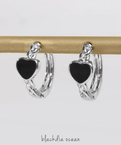 blackdia ocean ハートプレート ピアス