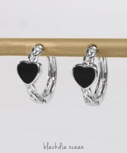 blackdia ocean ハートプレート ピアス