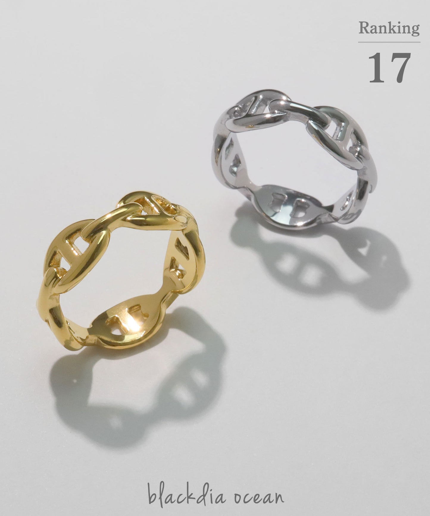 【今週末限定価格】blackdia ocean アンカーデザインリング