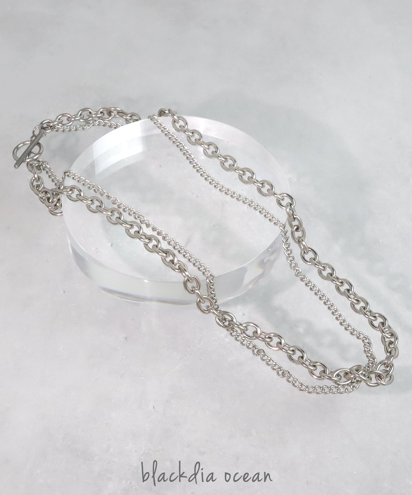blackdia ocean マンテルダブルチェーンネックレス