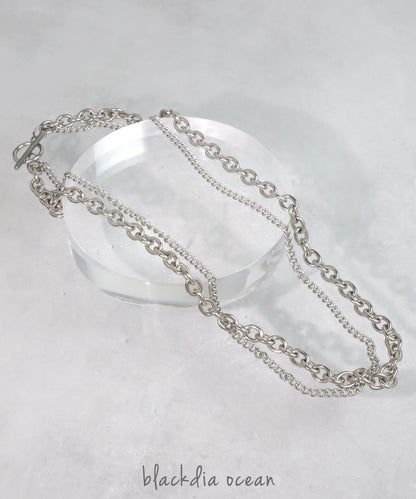 blackdia ocean マンテルダブルチェーンネックレス